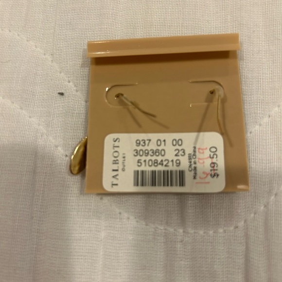 Talbots Pink and Gold Dangle Earrings - Picture 2 of 2